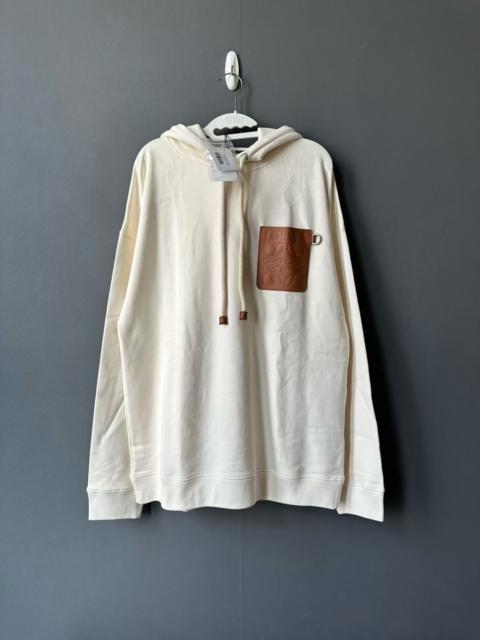 Loewe Loewe off-white leather patch hoodie