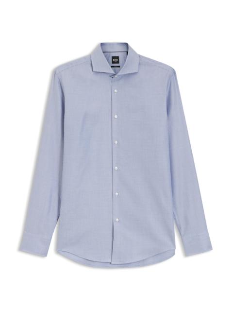 BOSS WRINKLE-RESISTANT SLIM-FIT SHIRT IN A COTTON BLEND