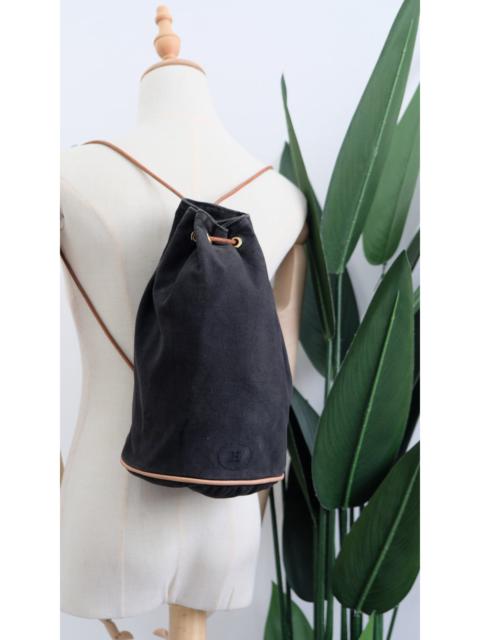 Hermès HERMES Polochon mimile black canvas backpack