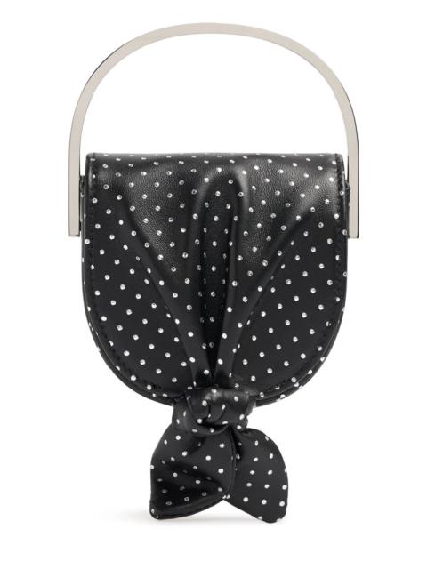 AQUAZZURA AQUAZZURA Micro Bow Tie Black Top Handle Bag New