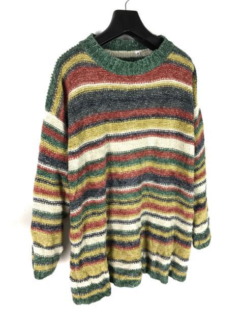 Other Designers Japanese Brand - MULTICOLOR STRIPES CREW-NECK KNIT SWEATER