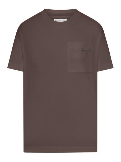 Brunello Cucinelli Brunello Cucinelli Women Crew Neck Cotton T-Shirt With Mobile Application