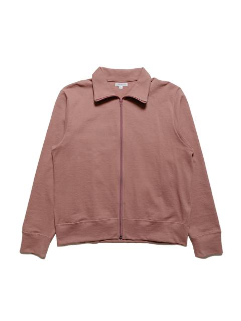 LADY WHITE CO. Textured Full Zip Deep Mauve