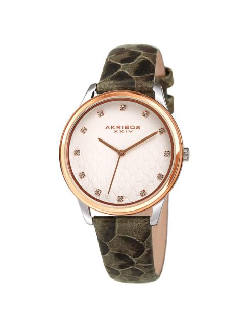 Other Designers Akribos XXIV Quartz Grey Dial Ladies Watch AK1115TTR