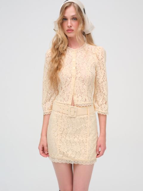 For Love & Lemons Lucy Lace Mini Skirt