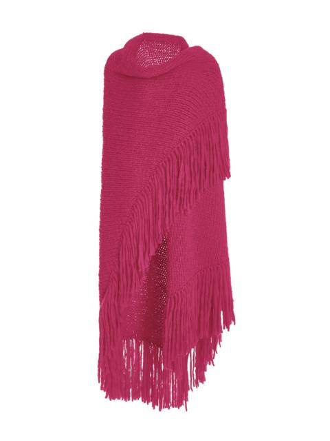 GABRIELA HEARST Lauren Knit Wrap in Fuchsia Welfat Cashmere
