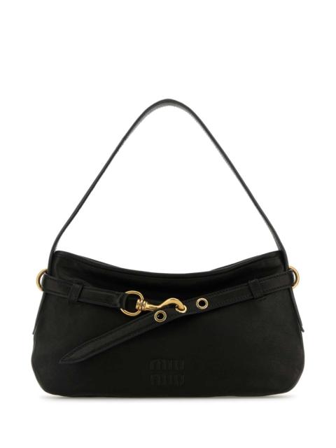 Miu Miu Miu Miu Women Black Nappa Leather Avenue Shoulder Bag