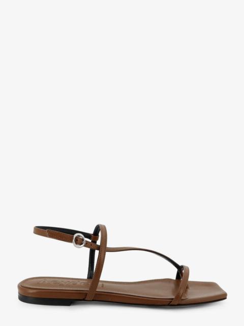 Aeyde Aeyde Ella Flat Leather Sandals Brown