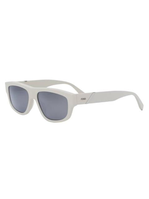 FENDI Fendi Smoke Mirror Geometric Men's Sunglasses FE40157F 21C 57