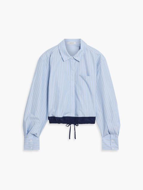 SIMKHAI Adryck striped cotton-blend poplin shirt