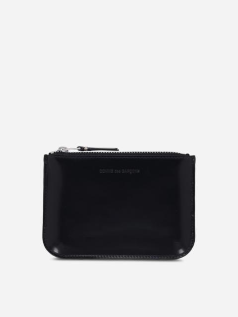 Comme Des Garçons Mirror Inside Zip Pouch Black / Silver