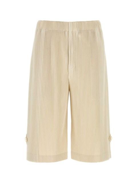 ISSEY MIYAKE Homme Plisse' Issey Miyake Men Sand Polyester Bermuda Shorts