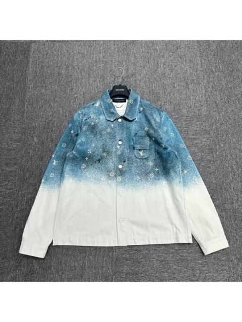 Louis Vuitton LV Gradient Snowfall Monogram Denim Jacket Blue XL