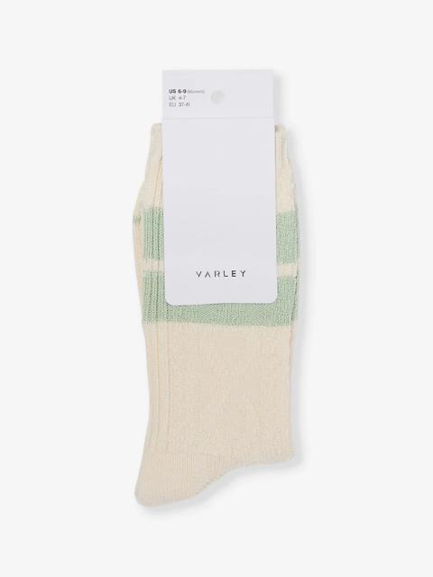 Eagleson Soft Ribbed Cable-Knit Socks