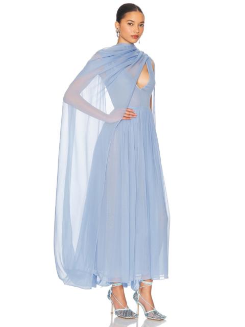 HELSA The Sabine Dress in Silk Chiffon