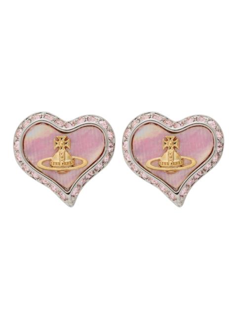 Vivienne Westwood Vivienne Westwood Petra Heart Crystal-embellished Stud Earrings