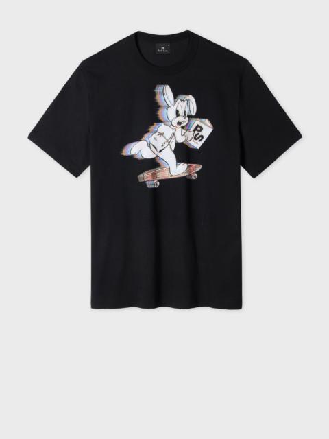Paul Smith Black 'Skate Bunny' Print T-Shirt