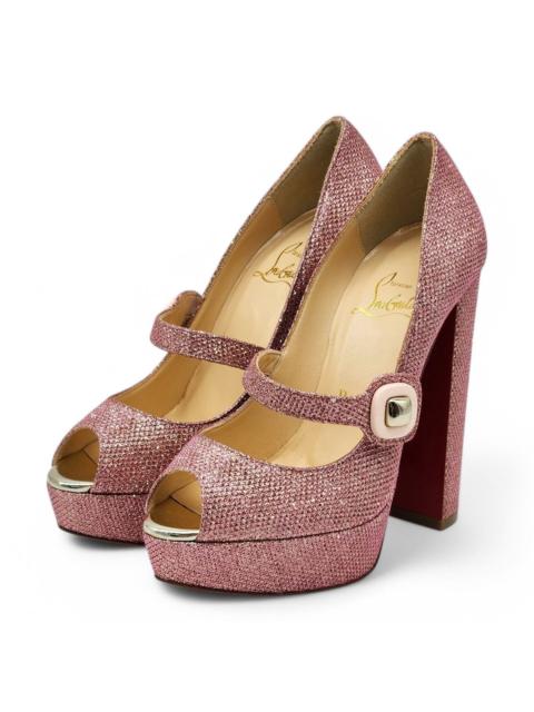 Christian Louboutin Bibibop Platform Peep Toe Pumps 140 - Pink 36 5.5US $895 NWB