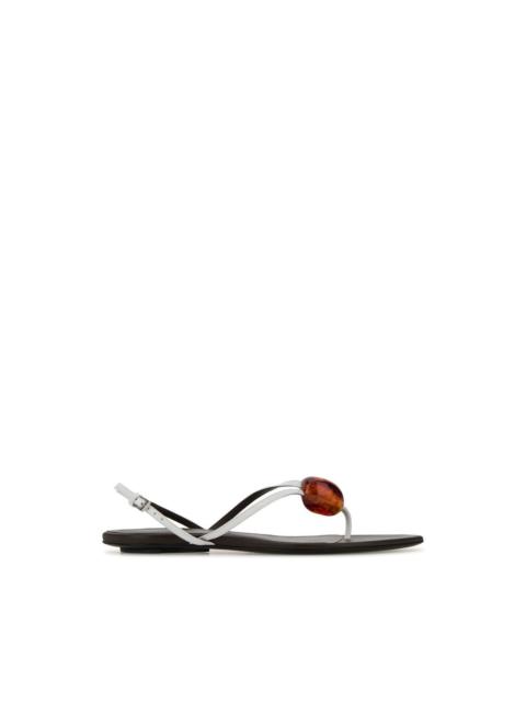 Alaïa Alaïa White Thong Sandals New (Women's size:11;)