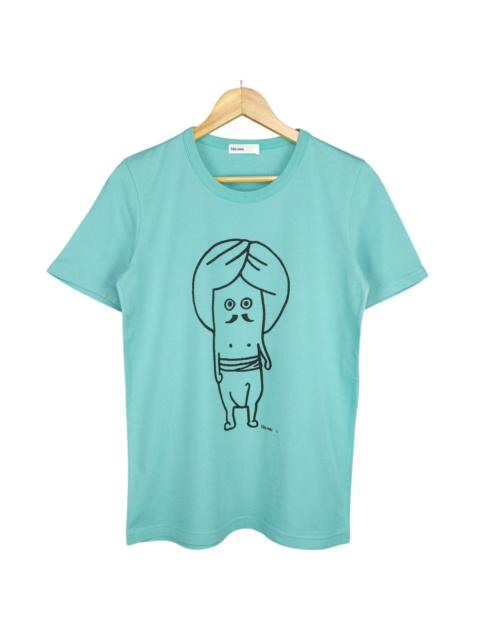 ISSEY MIYAKE Issey Miyake Ne-net Big Logo Aladdin Turquoise Tee Shirt | Japan Designer Graphic T-Shirt | Size 3 S