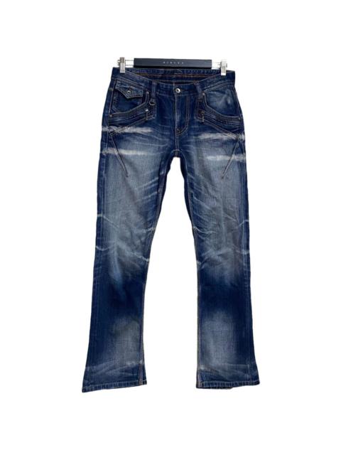 Other Designers Nicole Club For Men Distressed Denim Flare Jeans