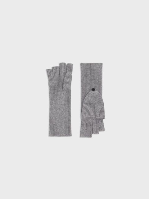 Theory Fold-Back Gloves in Cashmere