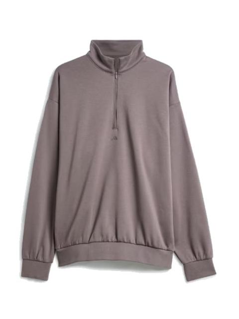 adidas adidas Basketball Half-Zip Sweatshirt Asia Sizing 'Brown' IW1627