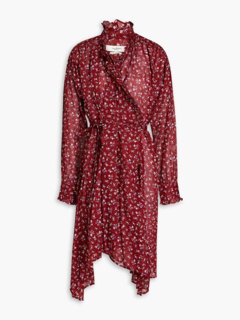Isabel Marant Étoile Pamela asymmetric gathered floral-print cotton-mousseline wrap dress