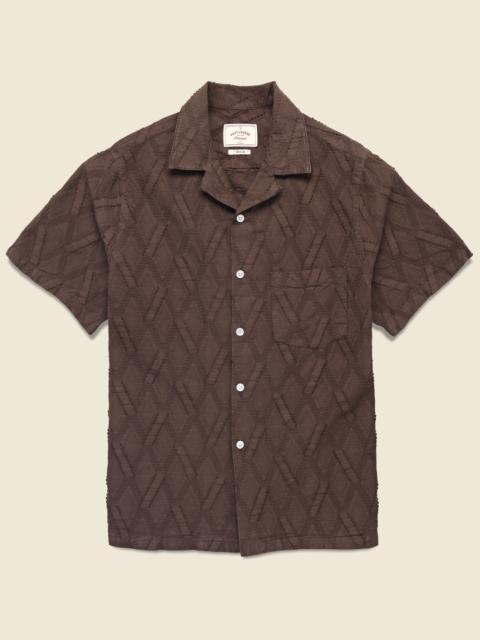 Portuguese Flannel Ike Camp Shirt - Brown