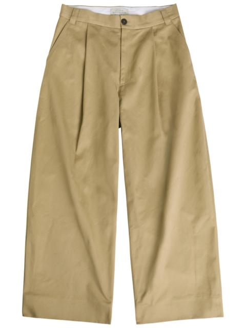Studio Nicholson Studio Nicholson Peached Pleated Wide-leg Cotton-twill Trousers
