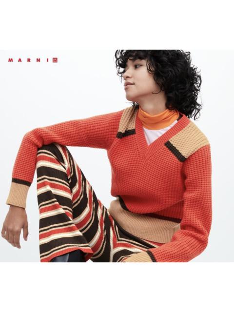 Other Designers MARNI X UNIQLO V NECK KNIT SWEATER
