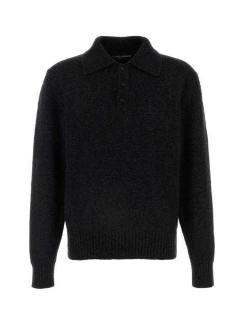 Dolce & Gabbana Dolce & Gabbana Men Graphite Nylon Blend Sweater
