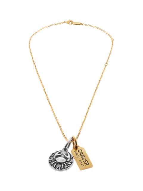 BALENCIAGA Horoscope Cancer Necklace in Gold/silver