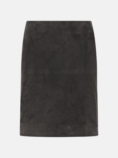 Loulou de Saison 'ENGEL' DARK BROWN SUEDE SKIRT