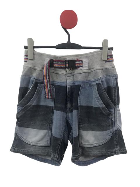 Vintage - Japanese Big multi pocket Stripe Multicolour Short Pants
