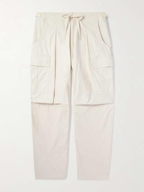 Isabel Marant Caleb Straight-Leg Cotton-Blend Poplin Drawstring Cargo Trousers