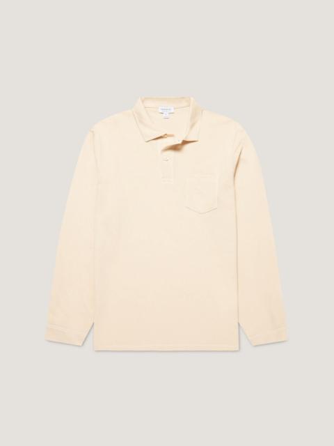 Sunspel Long Sleeve Riviera Polo Shirt
