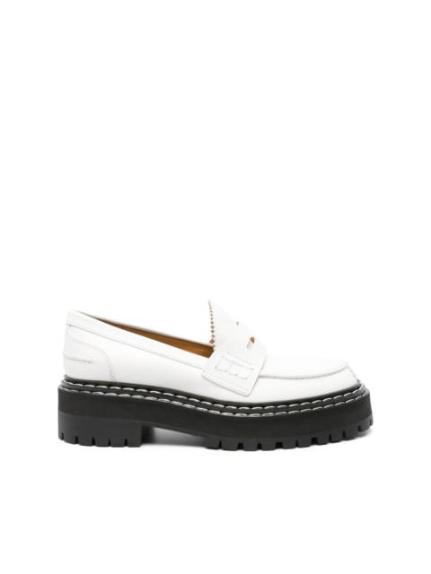 Proenza Schouler contrast-stitch penny-slot leather loafers