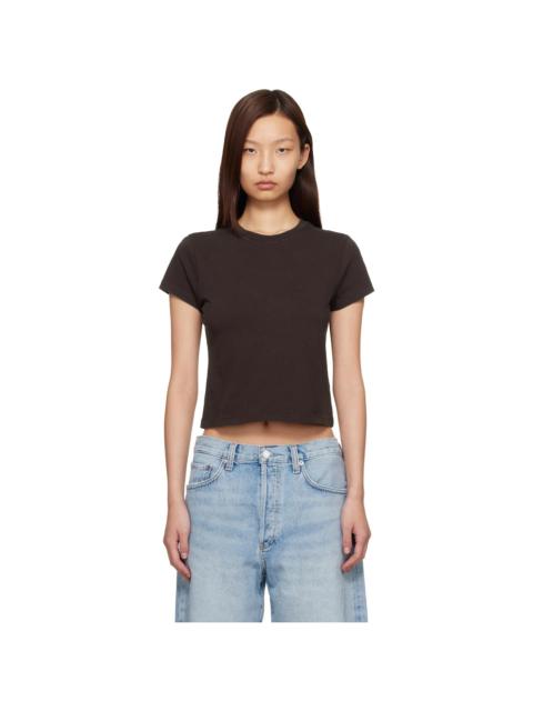 AGOLDE Brown Adine Shrunken T-shirt