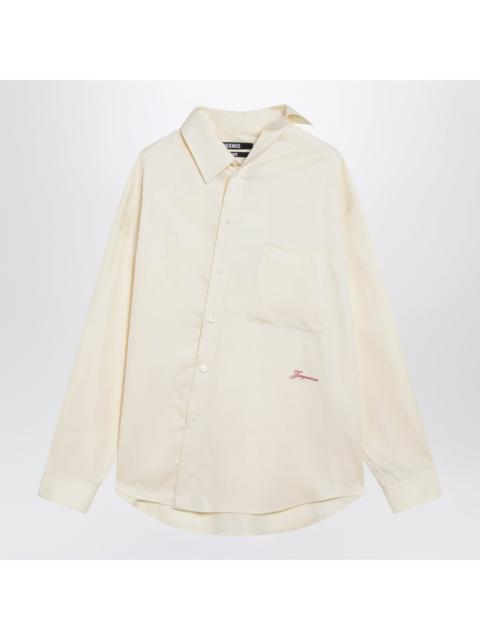 JACQUEMUS Jacquemus Light Yellow Asymmetric Cotton Shirt Women