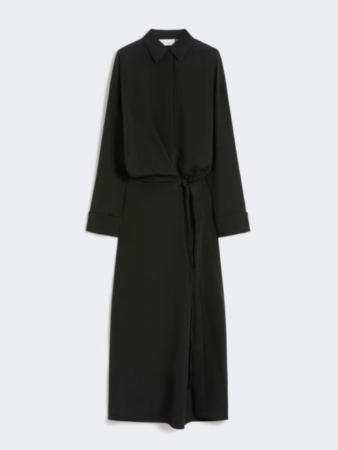 Sportmax Stretch silk shirt dress - black