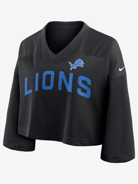 Nike Detroit Lions Wide Receiver Jersey Fashion Women's Nike Dri-FIT NFL Cropped Top