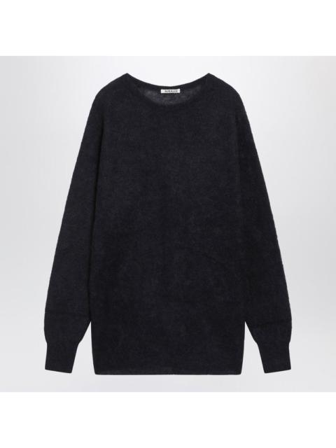 AURALEE Auralee Navy Blue Alpaca Blend Sweater Men