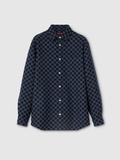 GUCCI GG brushed flannel shirt