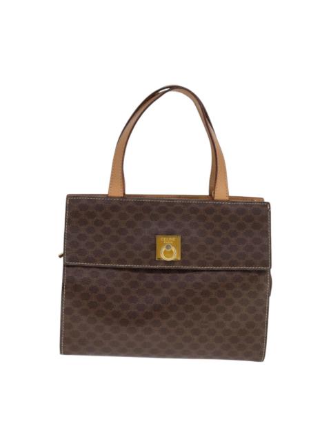 CELINE CELINE Macadam Canvas Hand Bag Pvc Leather Brown