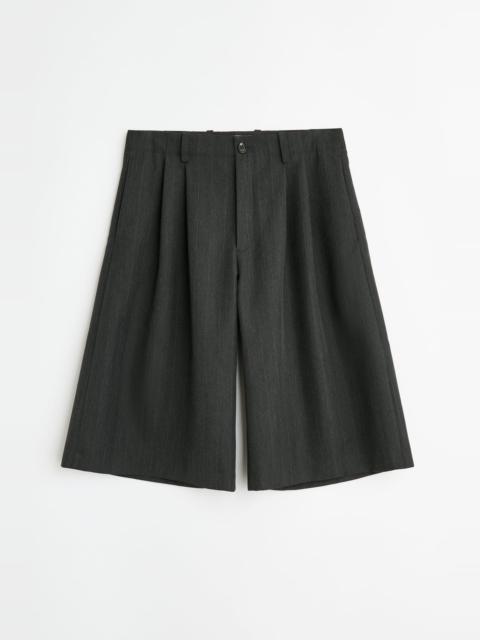 Our Legacy Split Shorts Shark Pinstripe Herringbone