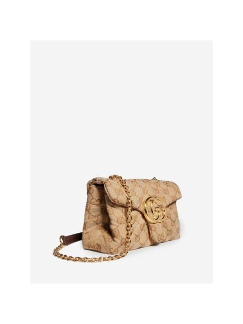 GUCCI GUCCI $1900 GG Marmont Mini Beige Shoulder Bag New & Authent