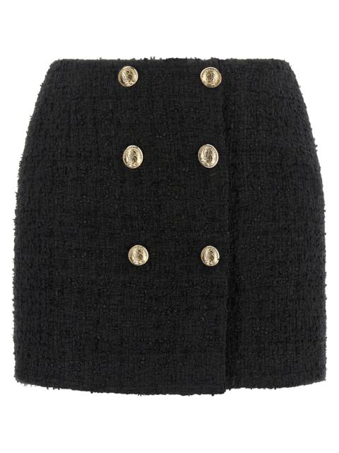 Balmain Balmain Women Embossed Button Detail Miniskirt