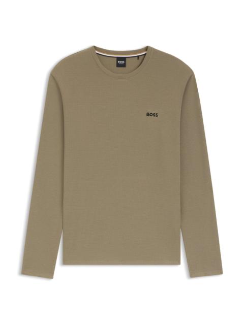 BOSS EMBROIDERED-LOGO PYJAMA T-SHIRT IN A COTTON BLEND