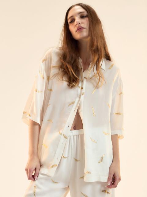 CYNTHIA ROWLEY Light as a Feather Camp Shirt
